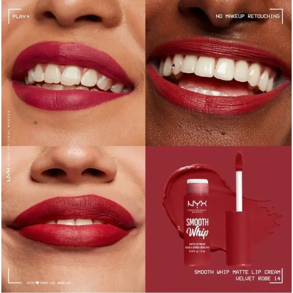 Nyx Smooth Whip Blurring Matte Lip Cream Parfait & Velvet Robe